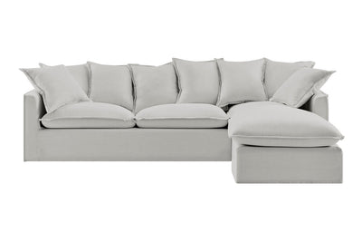 Brosa Palermo 3 Seater Modular Sofa with Right Chaise - Grey