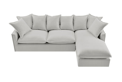 Brosa Palermo 3 Seater Modular Sofa with Right Chaise - Grey