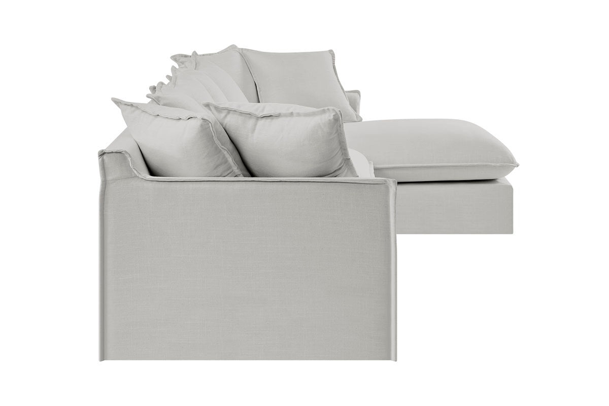 Brosa Palermo 3 Seater Modular Sofa with Right Chaise (Grey)