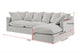 Brosa Palermo 3 Seater Modular Sofa with Right Chaise (Grey)