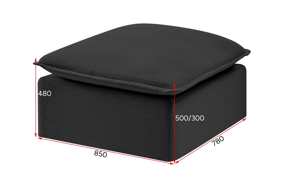 Brosa Palermo Ottoman (Night Black)