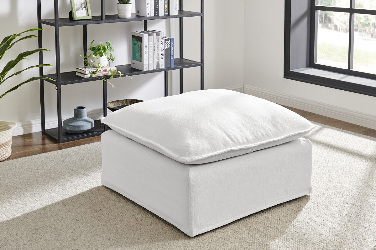 Brosa Palermo Ottoman (White)