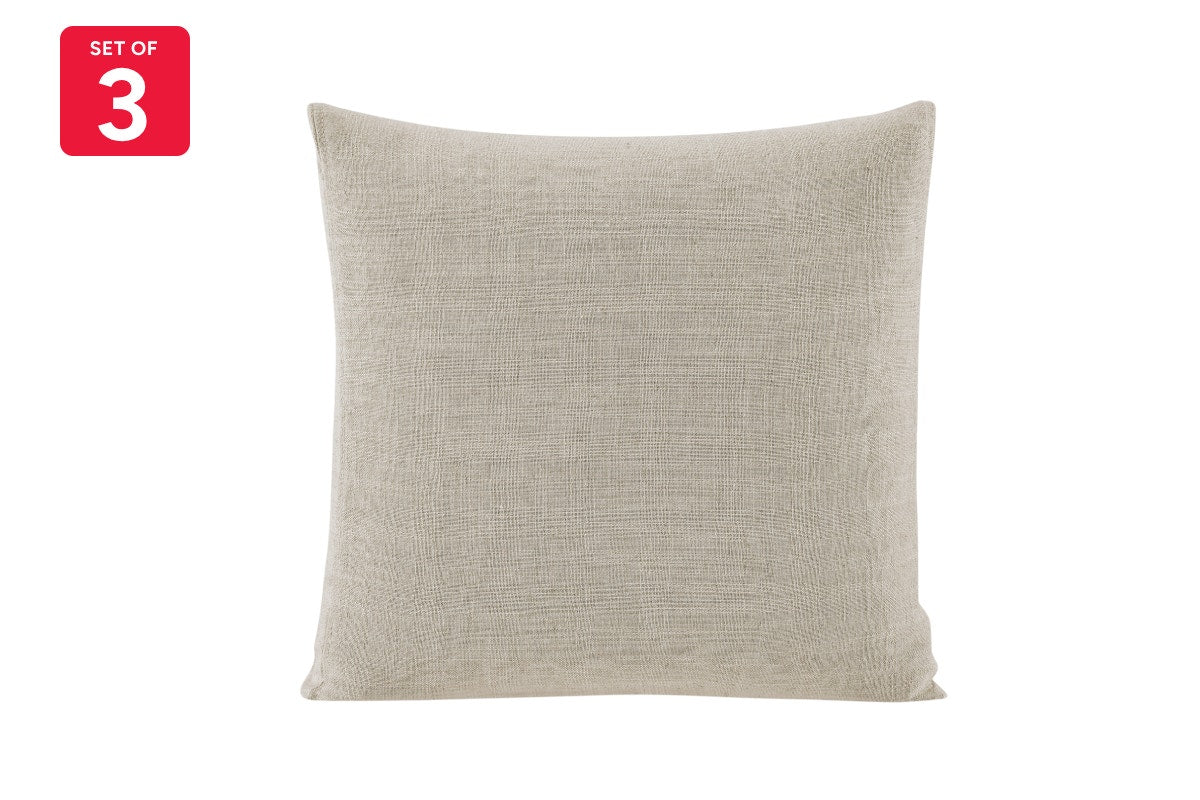 Brosa Paradiso Relax Set of 3 Pillows (Linen Sand, 45 x 45cm)