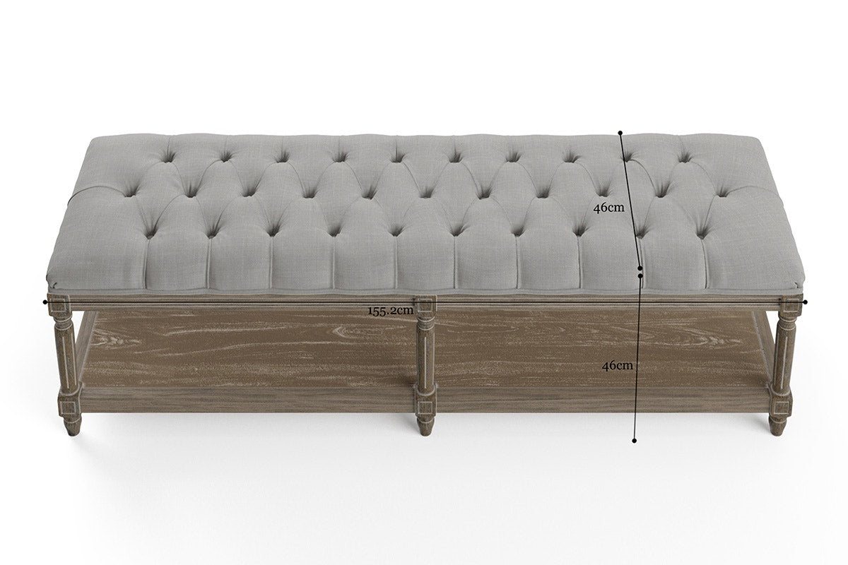 Brosa Petite Fleur Ottoman (Cloud Grey)