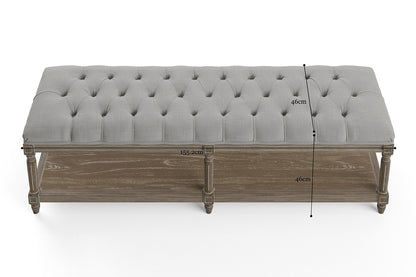 Brosa Petite Fleur Ottoman (Cloud Grey)