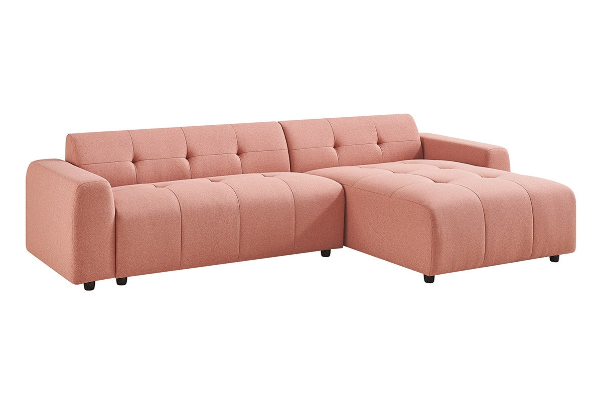 Brosa Quinn 4 Seater Sofa with Reversible Chaise (Blush)