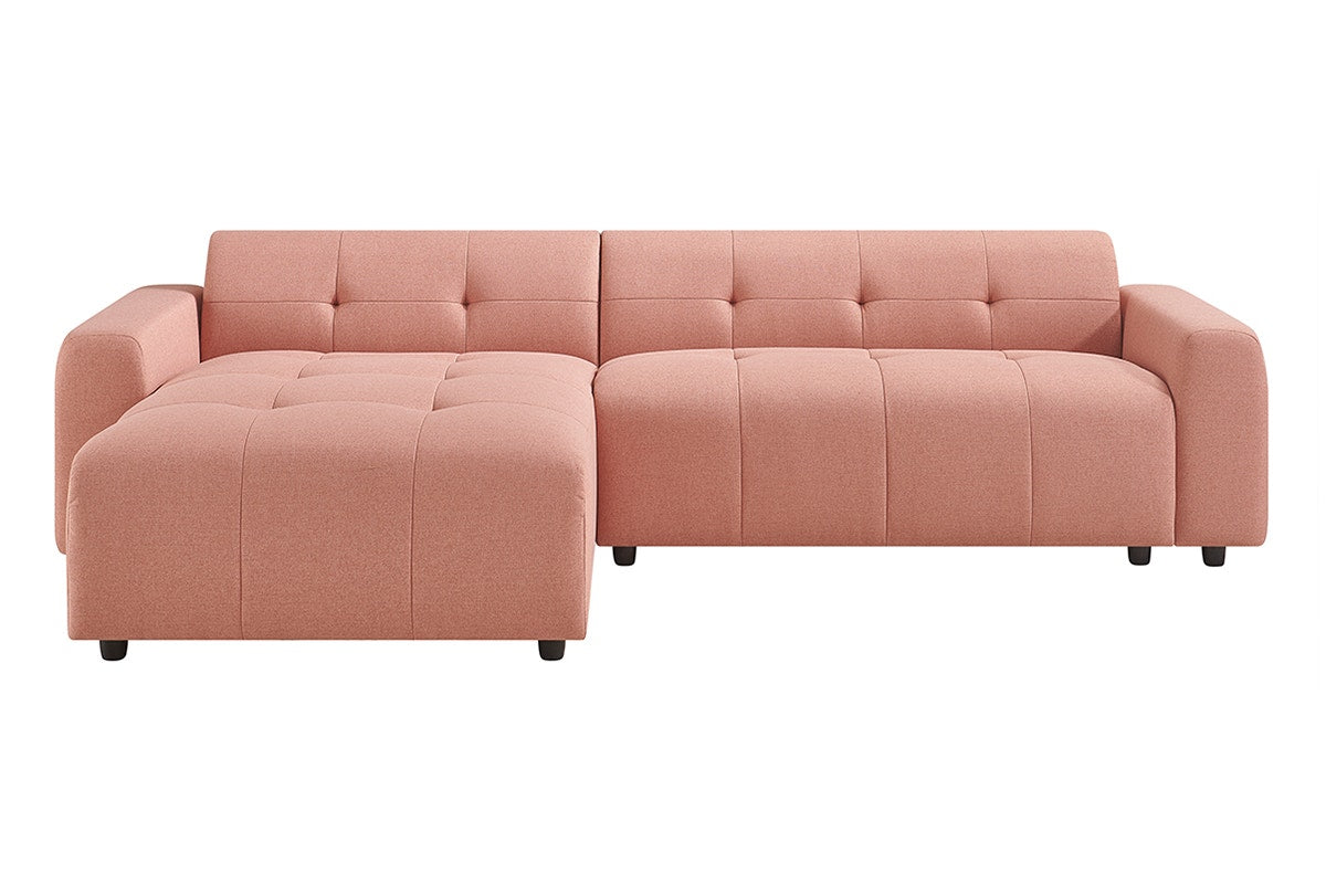 Brosa Quinn 4 Seater Sofa with Reversible Chaise (Blush)