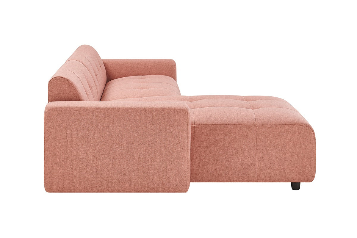 Brosa Quinn 4 Seater Sofa with Reversible Chaise (Blush)