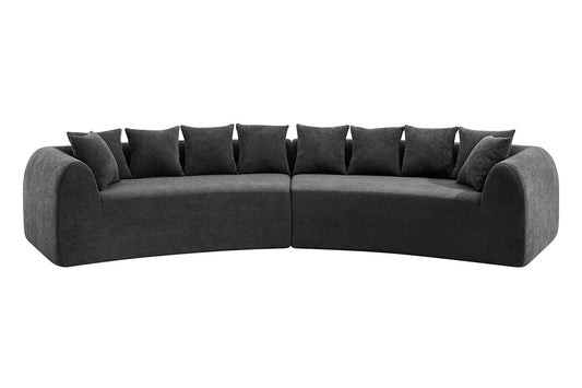 Brosa Regalia 5 Seater Compressed Sofa (Charcoal)
