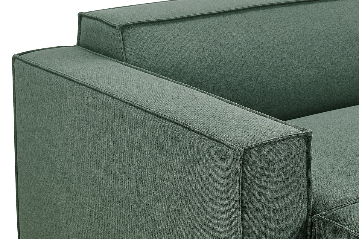 Brosa Russo 3 Seater Sofa with Ottoman (Green)