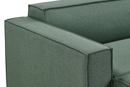 Brosa Russo 3 Seater Sofa with Ottoman (Green)