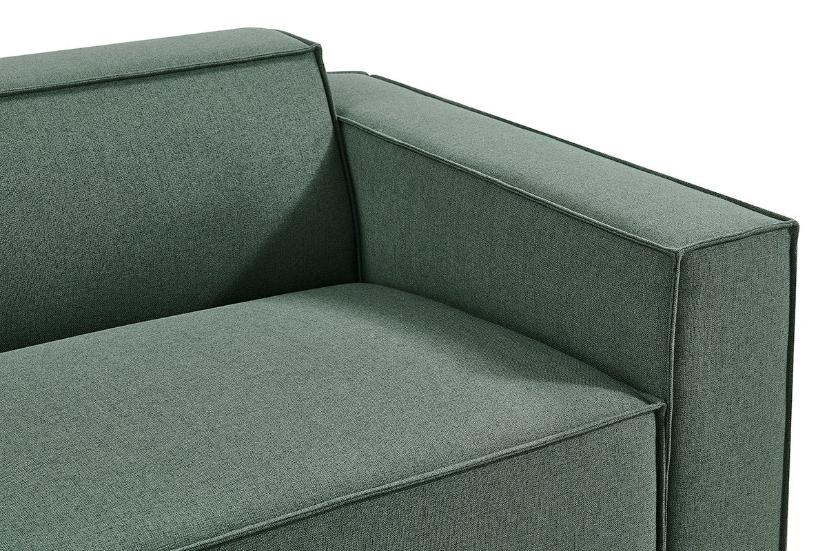 Brosa Russo 3 Seater Sofa with Ottoman (Green)