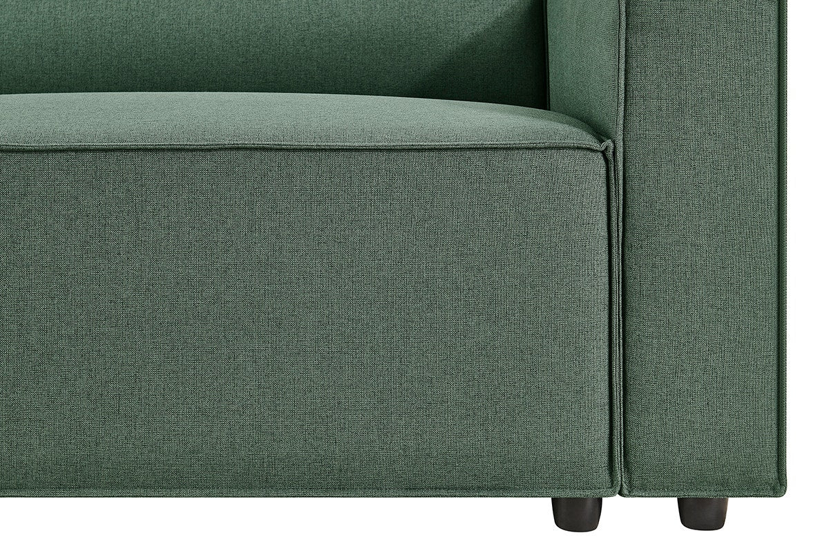 Brosa Russo 3 Seater Sofa with Ottoman (Green)