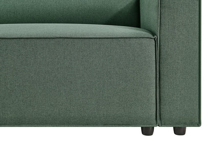 Brosa Russo 3 Seater Sofa with Ottoman (Green)