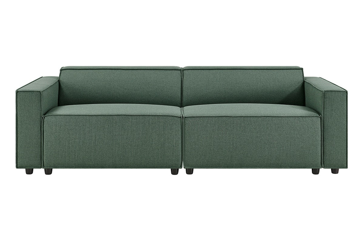 Brosa Russo 3 Seater Sofa with Ottoman (Green)