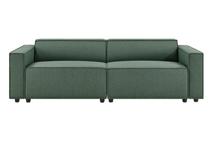 Brosa Russo 3 Seater Sofa with Ottoman (Green)
