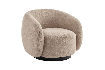 Brosa Goldie Swivel Armchair (Natural Boucle)