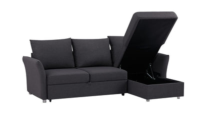 Brosa Austin Full Sleeper Modular Sofa with Storage (Dark Gull Grey)