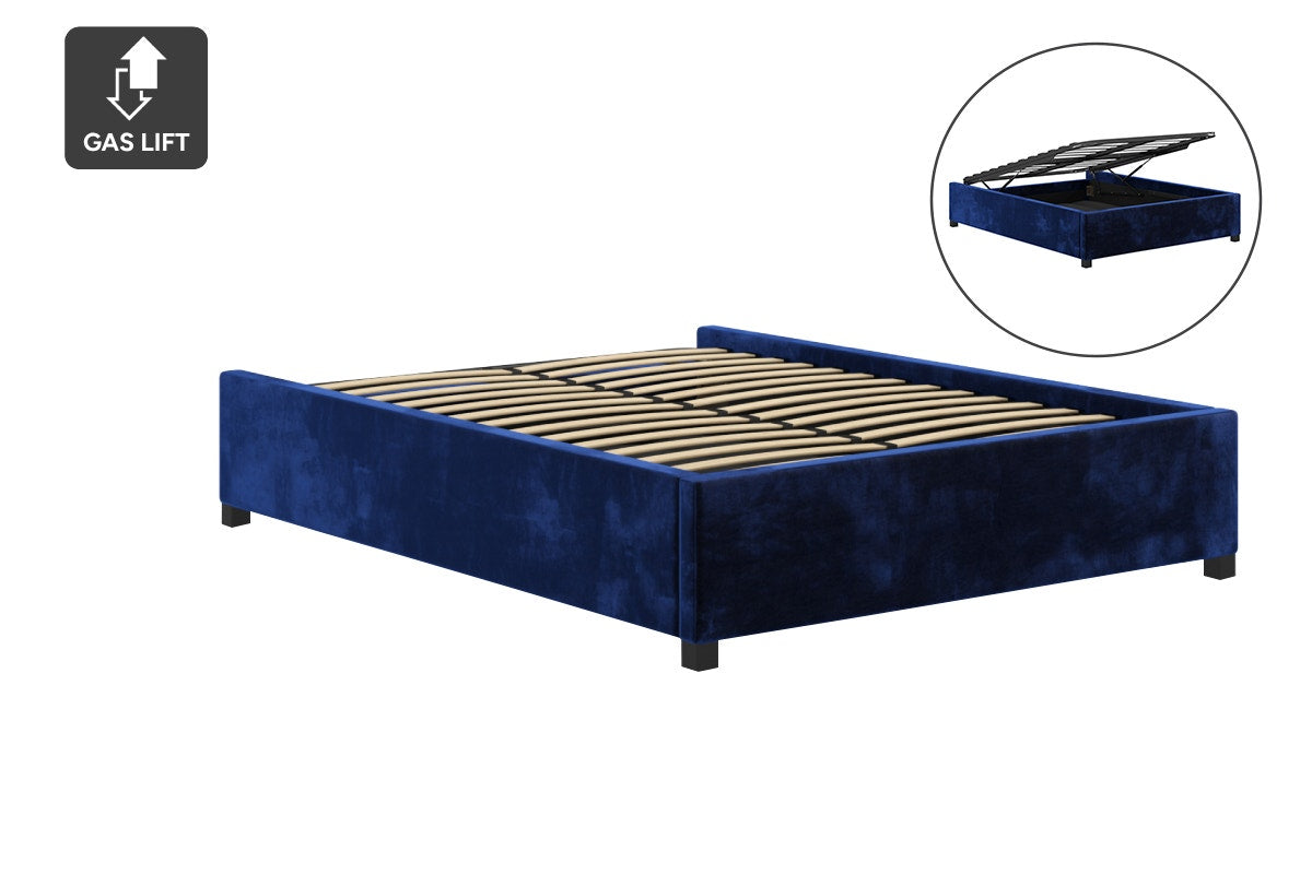 Brosa Gaslift Bed Frame - Bayou Blue; Double