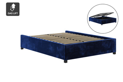 Brosa Gaslift Bed Frame - Bayou Blue; Double