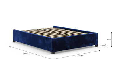 Brosa Gaslift Bed Frame - Bayou Blue; Double