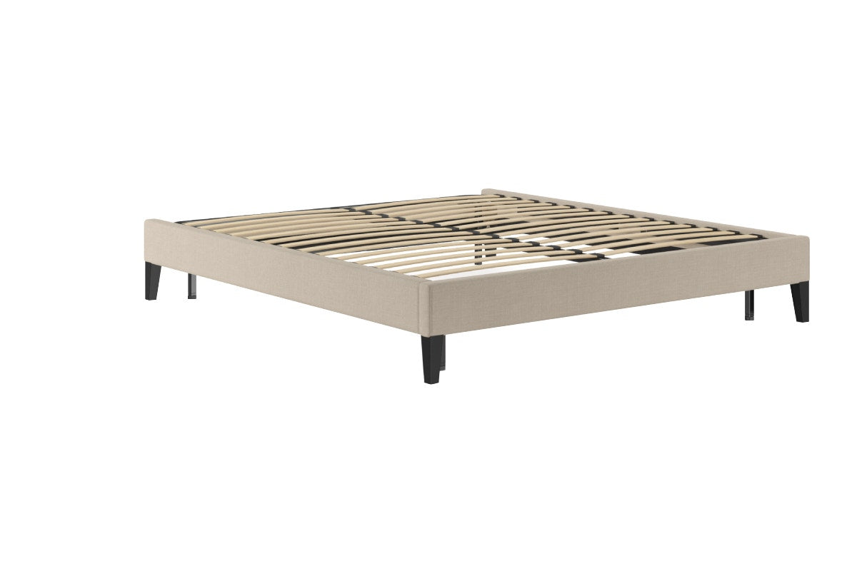 Brosa Slimline Bed Frame (French Beige, King)