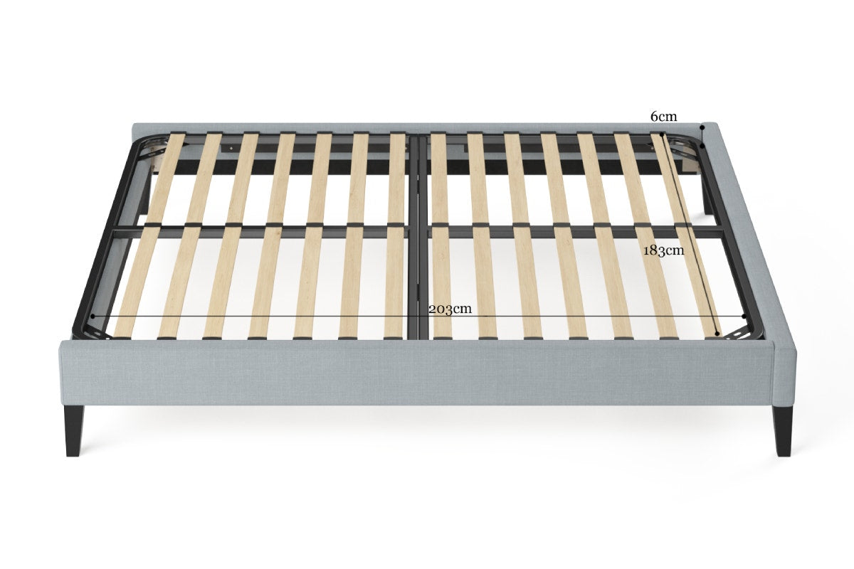 Brosa Slimline Bed Frame (Heron Grey, King)