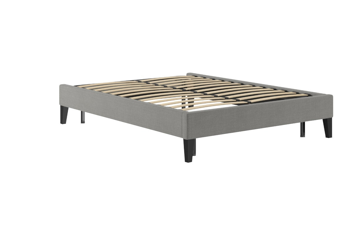 Brosa Slimline Bed Frame (Stone Grey, Double)