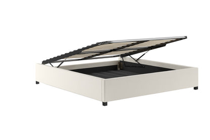 Brosa Gaslift Bed Frame (White, King)