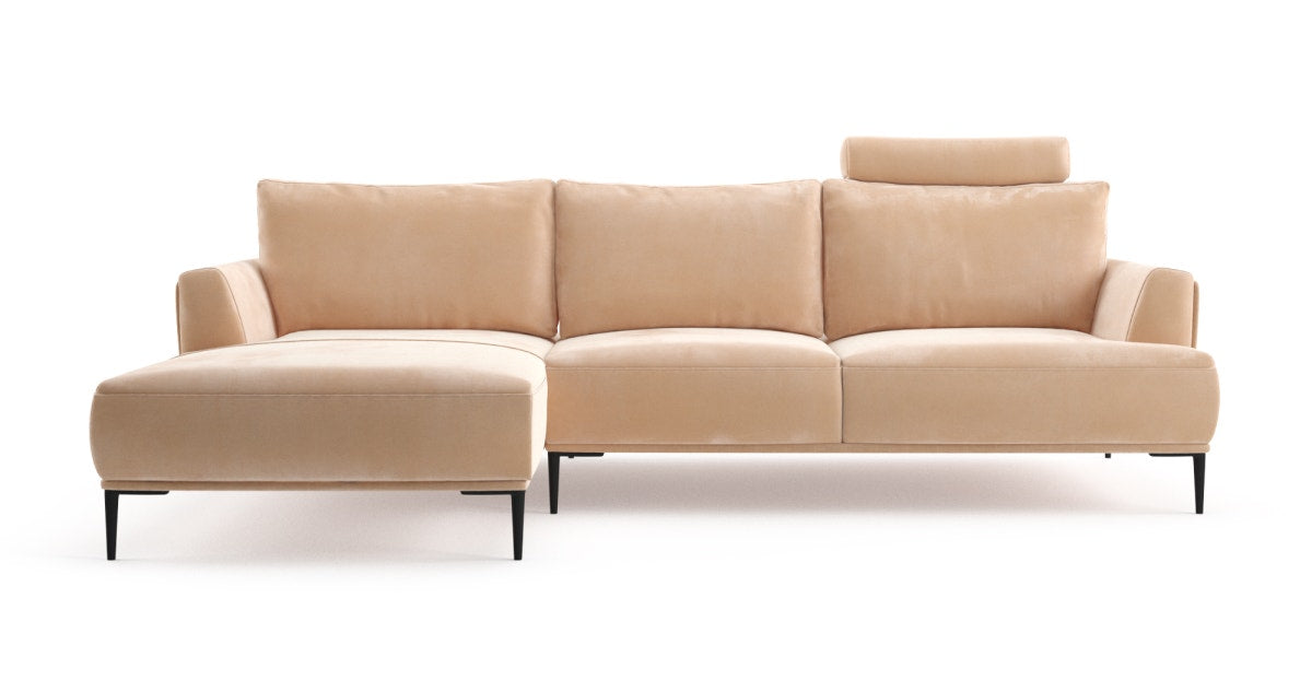 Brosa Como Motion Modular Sofa with Chaise  - Almond Spice; Left Chaise)