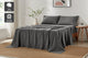 Brosa Stonewashed Cotton Sheet Set (Charcoal, King)