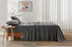 Brosa Stonewashed Cotton Sheet Set (Charcoal, Queen)