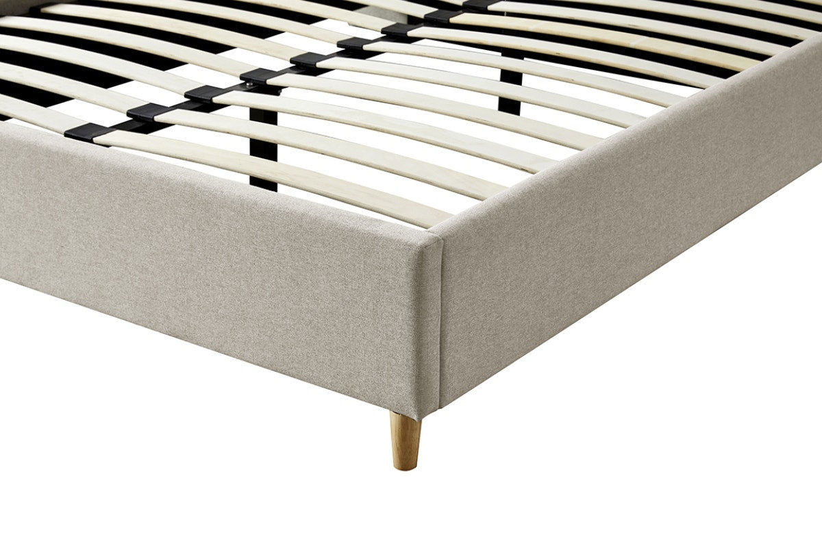 Brosa Tufted Cloud Wide Bed Frame (Queen, Natural)