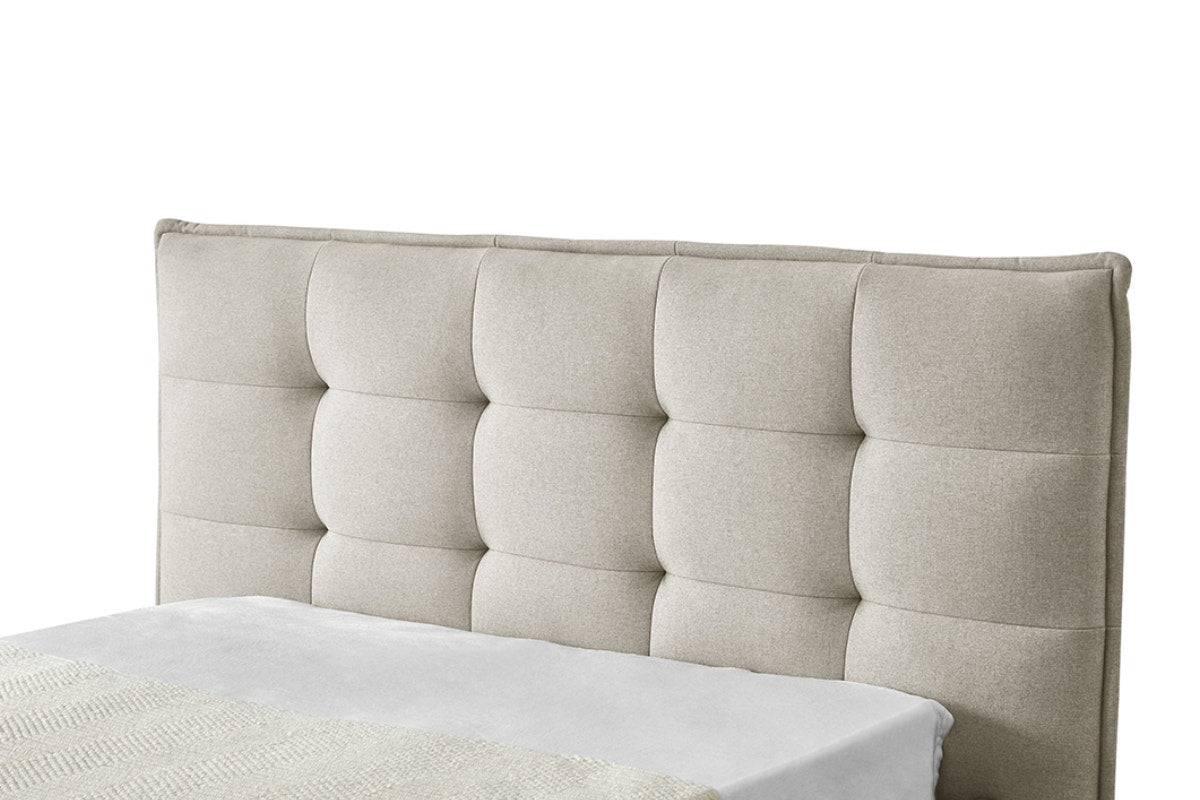 Brosa Tufted Cloud Wide Bed Frame (Queen, Natural)