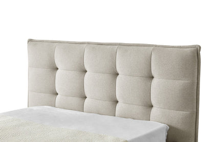 Brosa Tufted Cloud Wide Bed Frame (Queen, Natural)