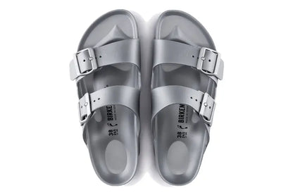 Birkenstock Arizona EVA Regular Fit Sandal (Metallic Silver)