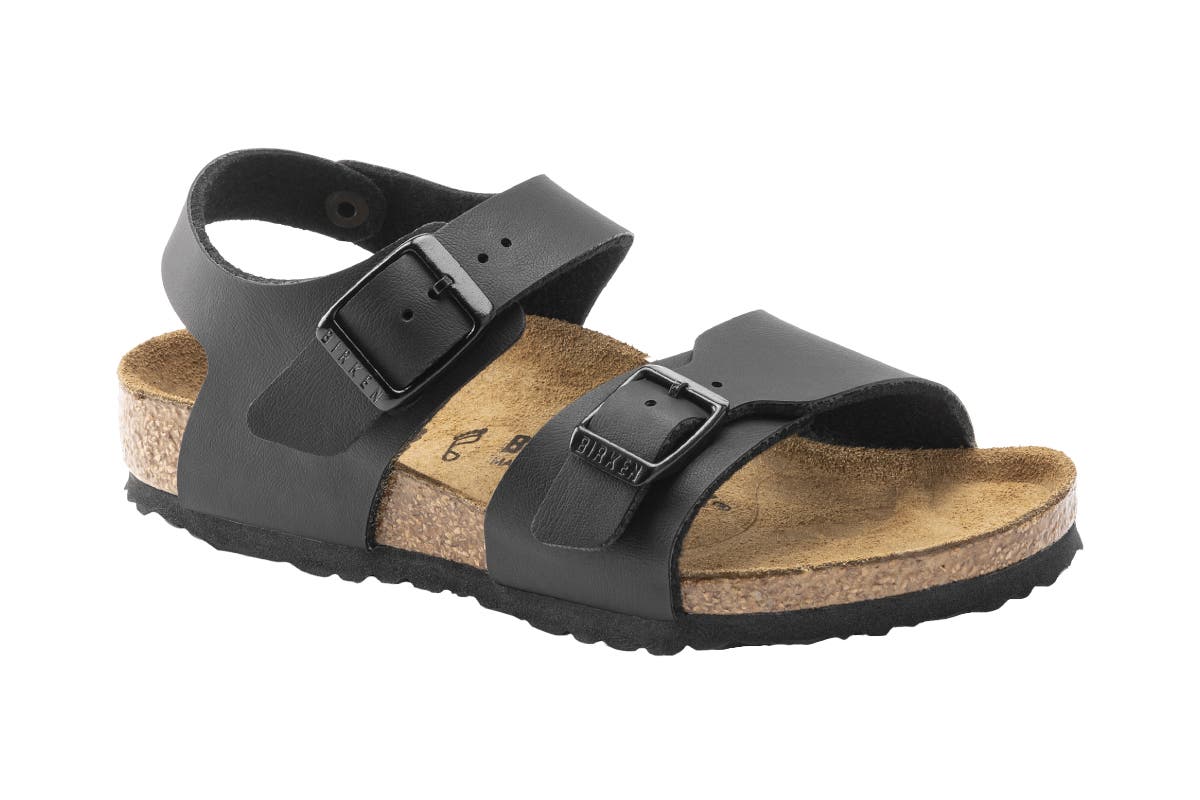 Birkenstock Kids' New York Birko-Flor Sandal  - Black, Size 32 EU 