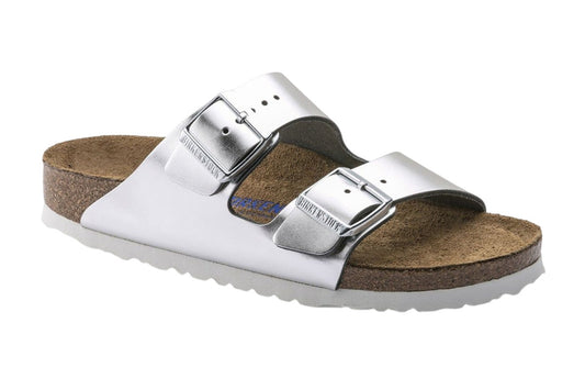 Birkenstock Women's Arizona Birko-Flor Sandals - Silver; Size 40 EU