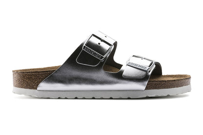 Birkenstock Women's Arizona Birko-Flor Sandals - Silver; Size 40 EU