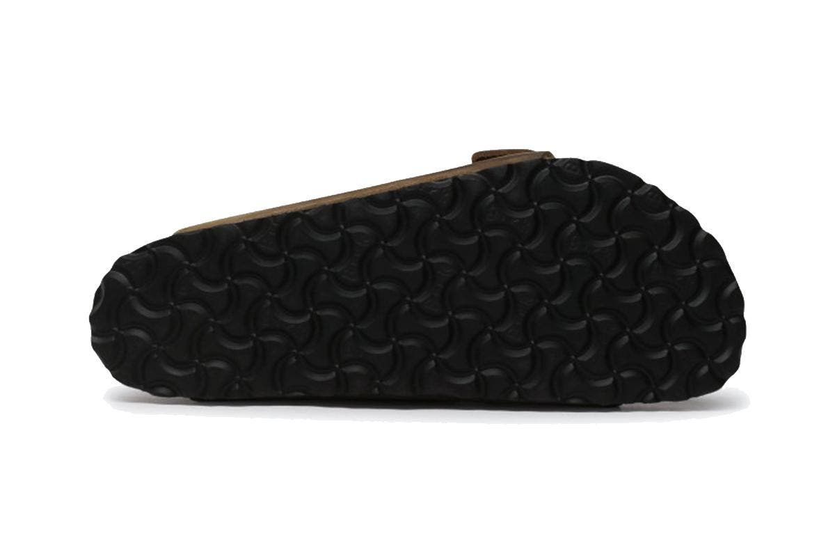 Birkenstock Unisex Arizona Oiled Leather Soft Footbed Sandals (Faded Khaki, Size 37 EU)