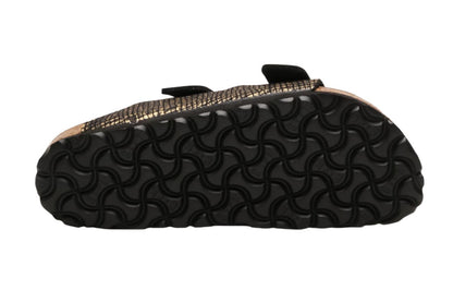 Birkenstock Arizona Sandals (Shiny Python Black)