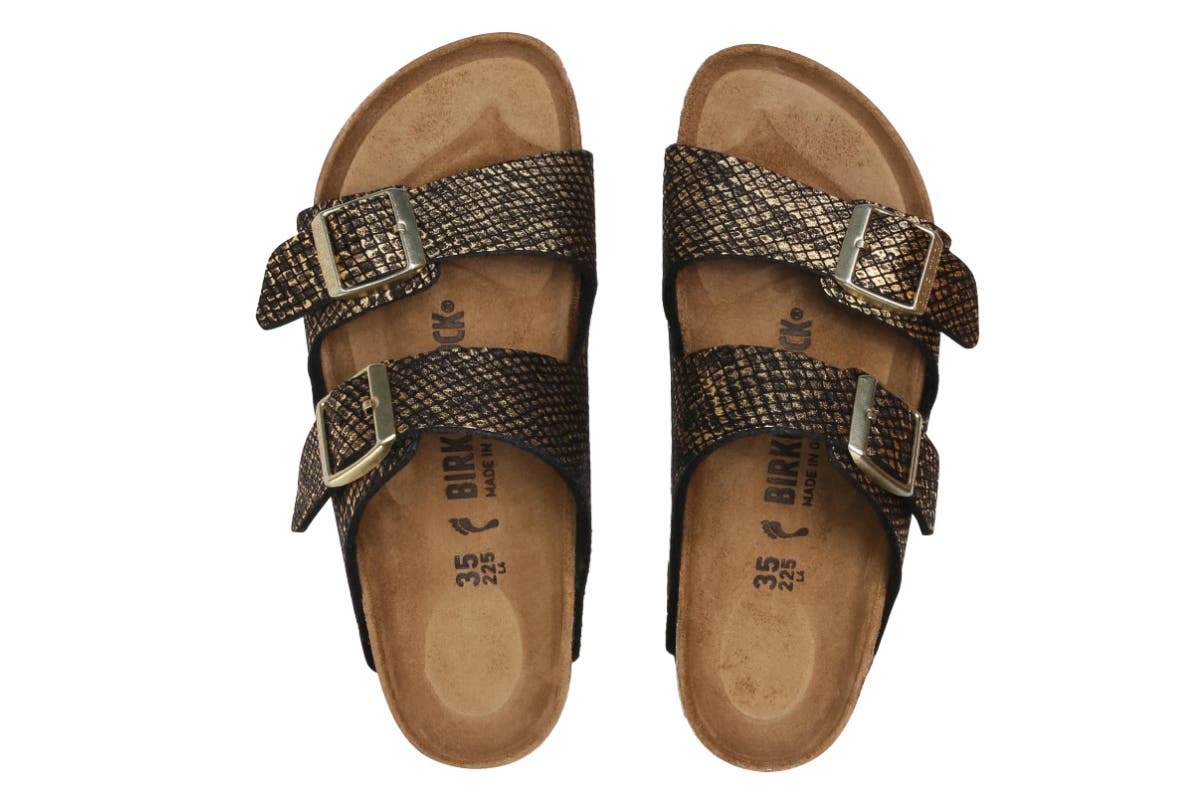 Birkenstock Arizona Sandals (Shiny Python Black)