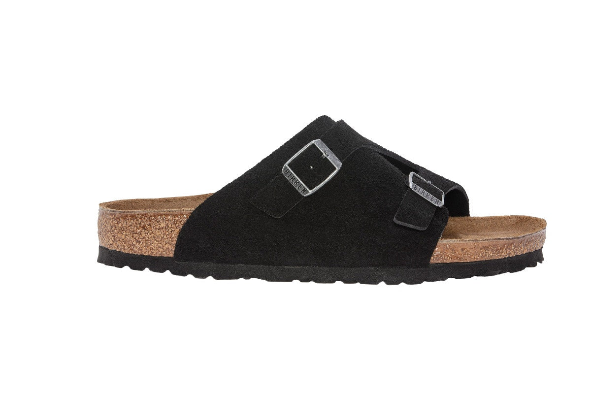 Birkenstock Zurich Suede Leather Sandals (Black; Size 45 EU)