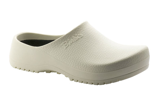 Birkenstock Super Birki Polyurethane Clog Sandals (White, Size 38 EU)