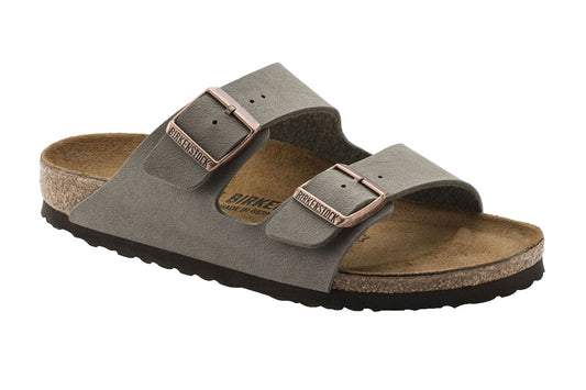 Birkenstock Women's Arizona Birkibuc Sandals (Stone, Size 36 EU)