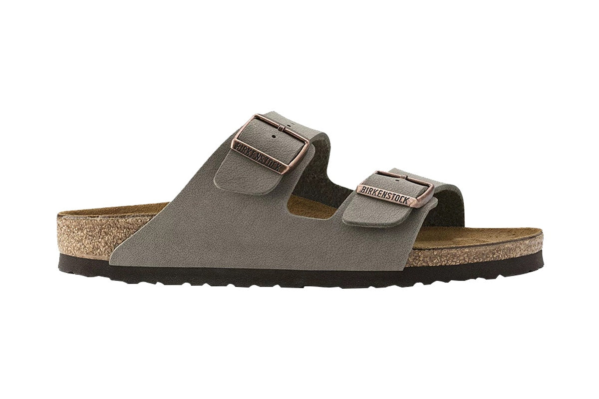 Birkenstock Unisex Arizona Birkibuc Sandals - Stone; Size 38 EU
