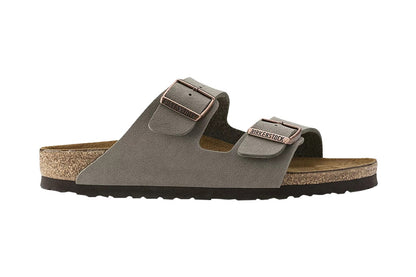 Birkenstock Unisex Arizona Birkibuc Sandals - Stone; Size 38 EU