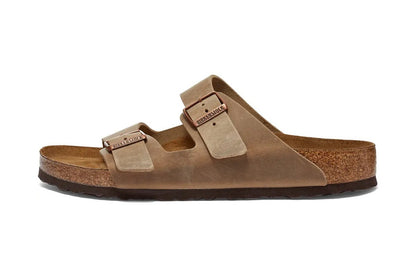 Birkenstock Arizona Oiled Leather Sandal (Tobacco Brown)