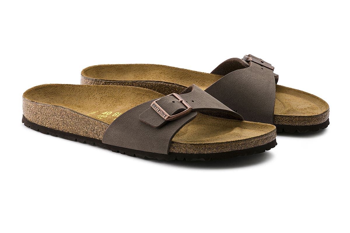 Birkenstock Unisex Madrid Birkibuc Narrow Fit Sandals (Mocca; Size 37 EU)