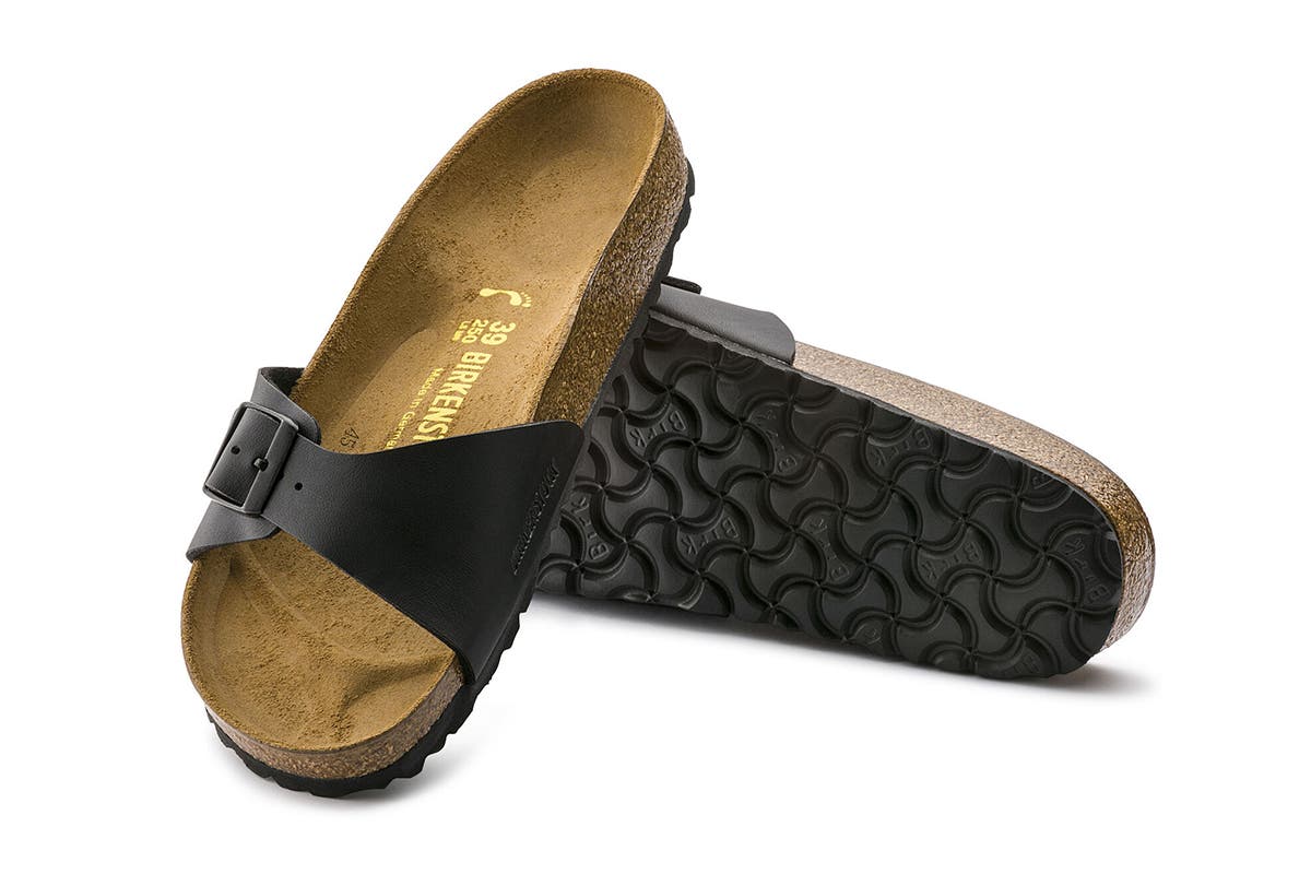 Birkenstock Unisex Madrid Birko-Flor Narrow Fit Sandals (Black; Size 36 EU)